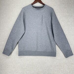 VRST Sweatshirt Mens Medium Gray Stretch Crew Neck Long Sleeve Pocket Pullover